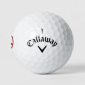 Rode Duivel Pentagram Golfballen (Logo)