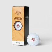 Rode Duivel Pentagram Golfballen (Verpakking)