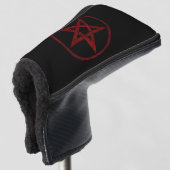 Rode Duivel Pentagram Golfheadcover (3/4 voorkant)