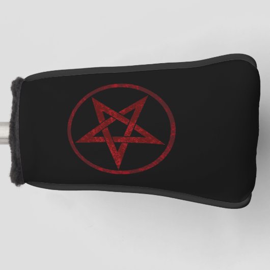 Rode Duivel Pentagram Golfheadcover (Voorkant)