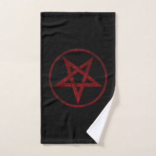 Rode Duivel Pentagram Handdoek