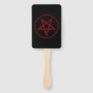 Rode Duivel Pentagram Handwaaier