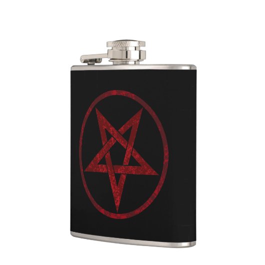 Rode Duivel Pentagram Heupfles (Links)