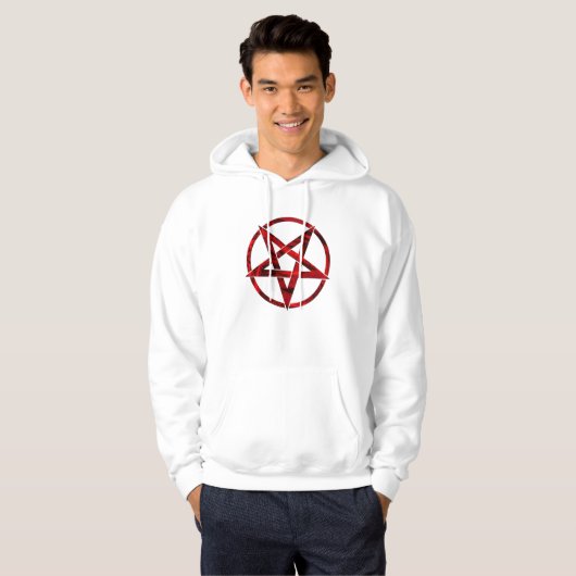 Rode Duivel Pentagram Hoodie (Voorkant volledig)