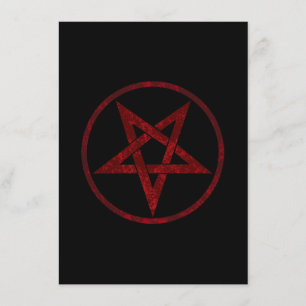 Rode Duivel Pentagram Informatiekaartje