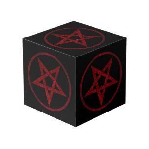 Rode Duivel Pentagram Kubus