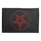 Rode Duivel Pentagram Kussensloop (Achterkant)