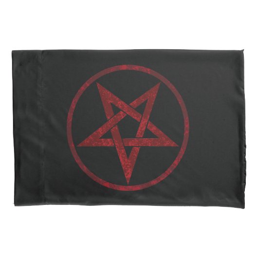 Rode Duivel Pentagram Kussensloop (Voorkant)