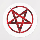 Rode Duivel Pentagram Labels (Design 2)