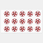 Rode Duivel Pentagram Labels (Vel)