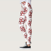 Rode Duivel Pentagram Leggings (Links)