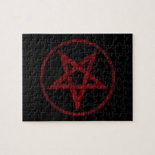 Rode Duivel Pentagram Legpuzzel