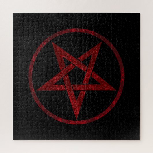 Rode Duivel Pentagram Legpuzzel (Verticaal)