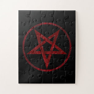 Rode Duivel Pentagram Legpuzzel
