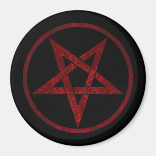 Rode Duivel Pentagram Magneet