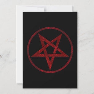 Rode Duivel Pentagram Magnetische Uitnodiging