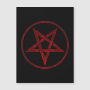 Rode Duivel Pentagram Magnetische Uitnodiging