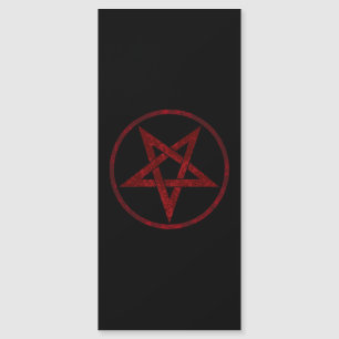 Rode Duivel Pentagram Magnetische Uitnodiging