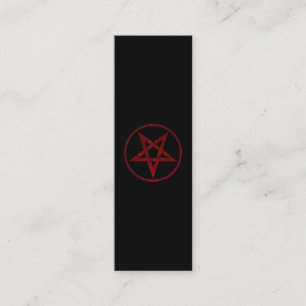 Rode Duivel Pentagram Mini Visitekaartje