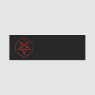 Rode Duivel Pentagram Naamplaatje