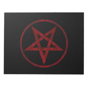 Rode Duivel Pentagram Notitieblok
