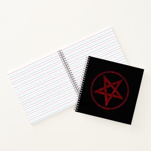Rode Duivel Pentagram Notitieboek (Binnen)