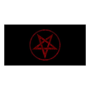 Rode Duivel Pentagram Perfect Poster
