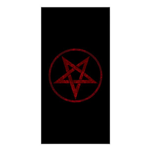 Rode Duivel Pentagram Perfect Poster