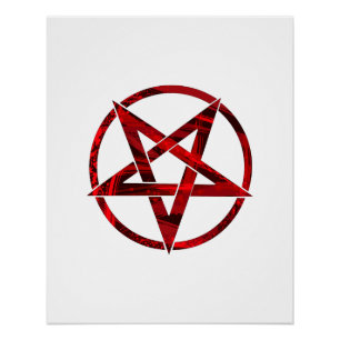 Rode Duivel Pentagram Perfect Poster