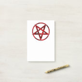 Rode Duivel Pentagram Post-it® Notes (Op bureau)