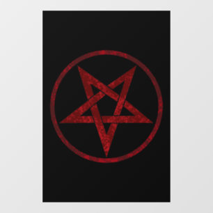 Rode Duivel Pentagram Raamsticker