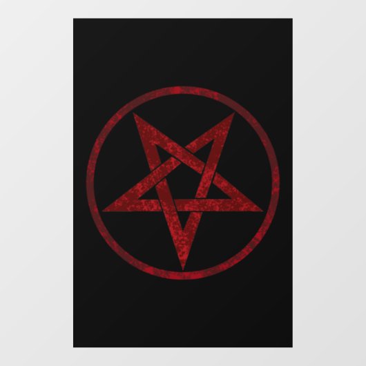 Rode Duivel Pentagram Raamsticker (Vel)