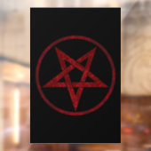 Rode Duivel Pentagram Raamsticker (Vel 2)
