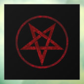 Rode Duivel Pentagram Raamsticker (Vel 3)