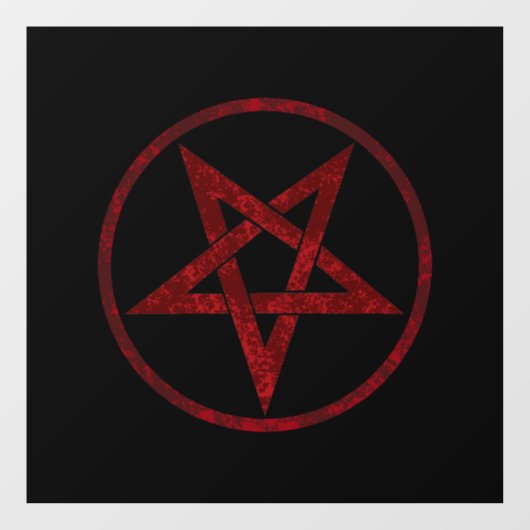 Rode Duivel Pentagram Raamsticker (Vel)