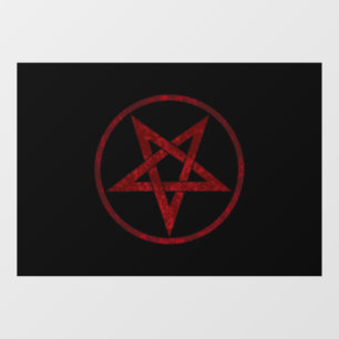 Rode Duivel Pentagram Raamsticker