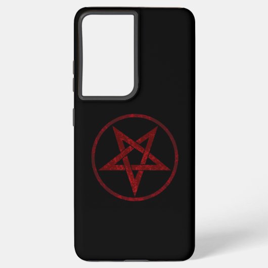 Rode Duivel Pentagram Samsung Galaxy Hoesje (Achterkant)