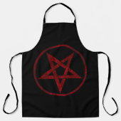 Rode Duivel Pentagram Schort (Voorkant)