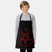 Rode Duivel Pentagram Schort (Gedragen)