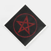 Rode Duivel Pentagram Servet (Hoek)