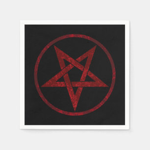 Rode Duivel Pentagram Servet