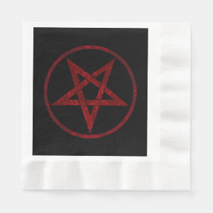 Rode Duivel Pentagram Servet