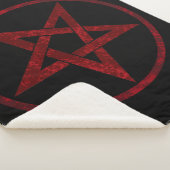 Rode Duivel Pentagram Sherpa Deken (3/4)
