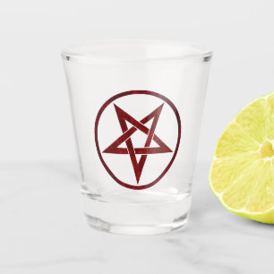 Rode Duivel Pentagram Shot Glas