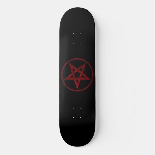Rode Duivel Pentagram Skateboard (Voorkant)