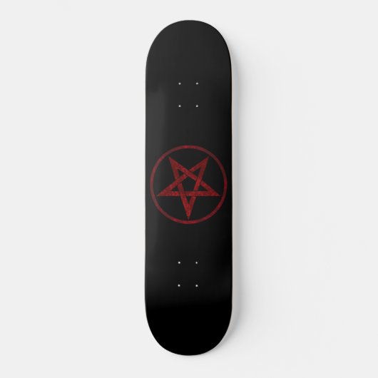 Rode Duivel Pentagram Skateboard (Voorkant)