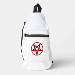 Rode Duivel Pentagram Sling Bag