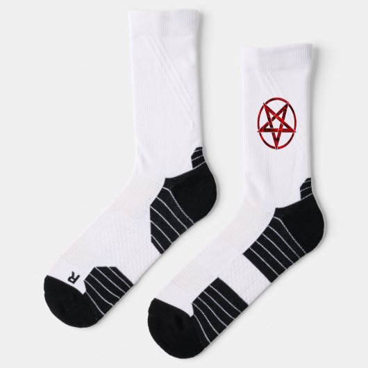 Rode Duivel Pentagram Sokken (Links)