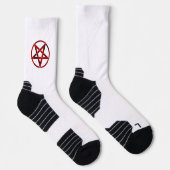 Rode Duivel Pentagram Sokken (Rechts)