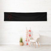 Rode Duivel Pentagram Spandoek (Insitu)